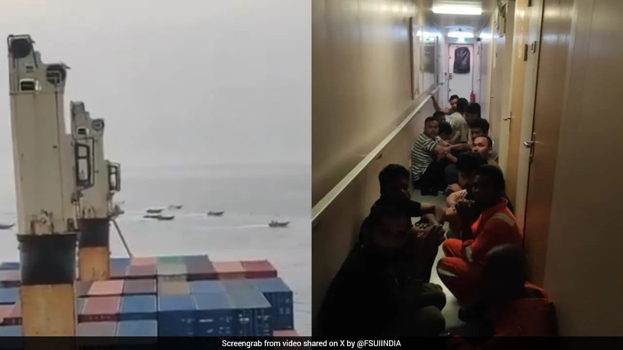 Video: Moment Ship With 21 Indian Sailors Came Under Iran's Attack In Hormuz