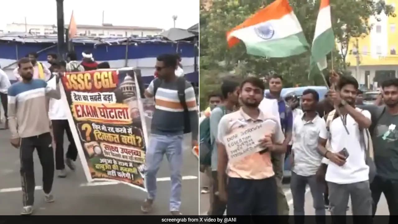 Jharkhand Student Protesters March Over Compromised Government Job Exams