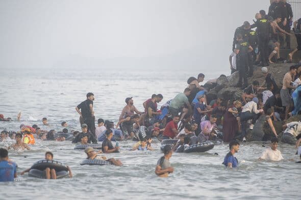Andy Burnham urged to 'leave the ECHR' as migrant crisis fears grow after storming of Spanish border