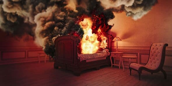 Horror as husband accused of killing wife by setting her on fire while she was sleeping