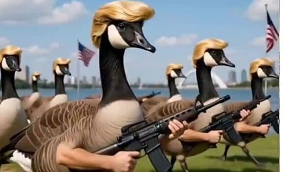 Trump shares bizarre AI video of 'Donald Ducks' guarding Lake Ontario - 'He's unwell!'
