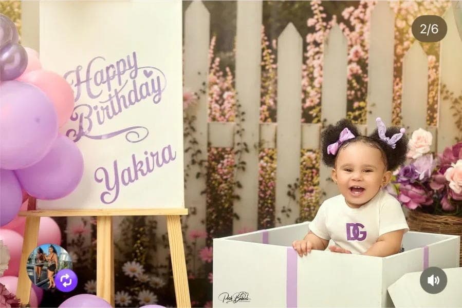 Toke Makinwa unveils daughter’s face, hides father’s identity