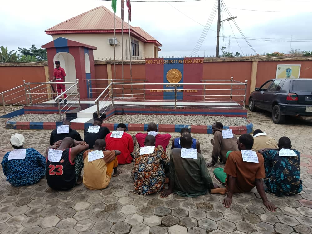 Amotekun arrests 15 suspected kidnappers, other criminals