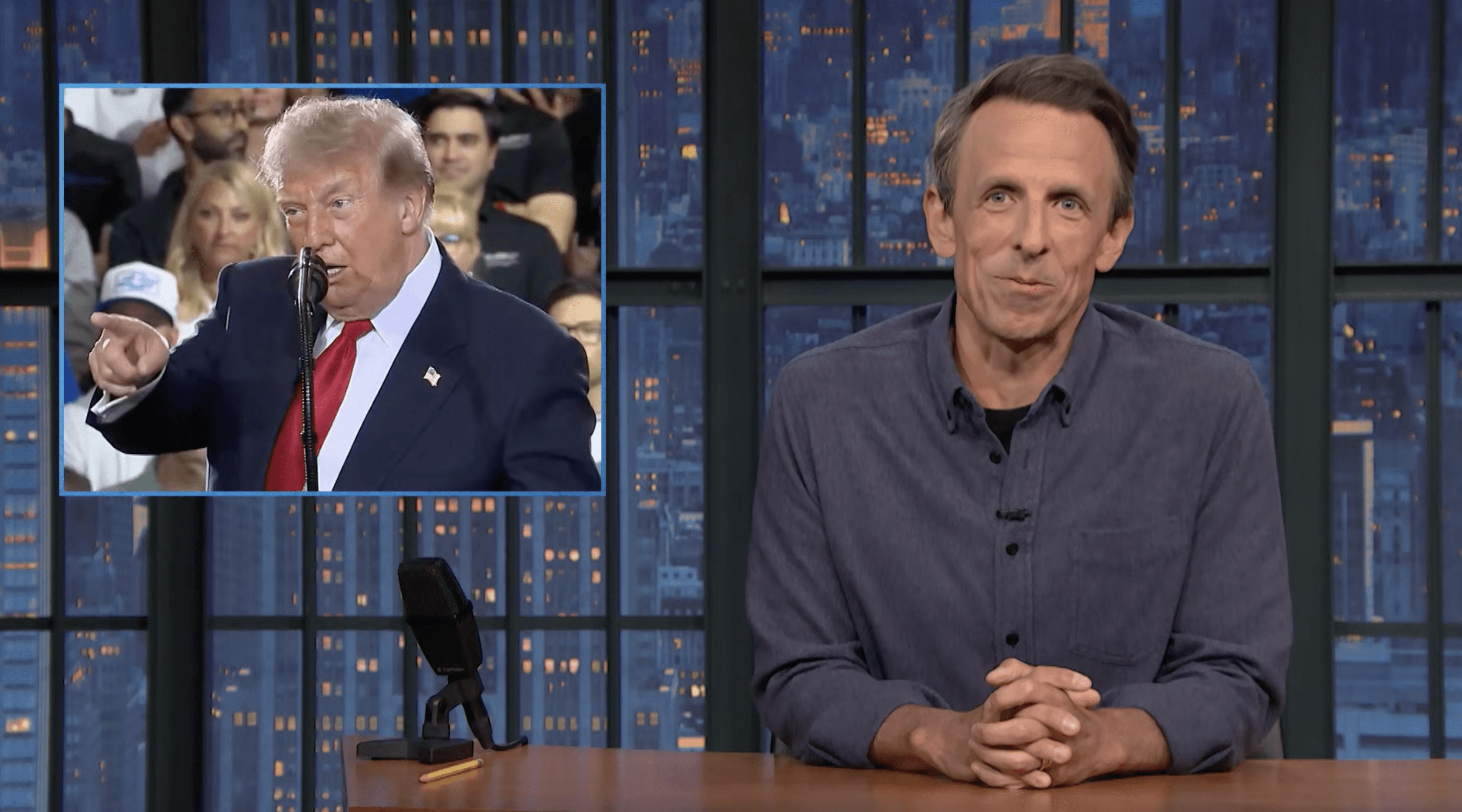 Seth Meyers reacts to Trump being called a pedophile protector