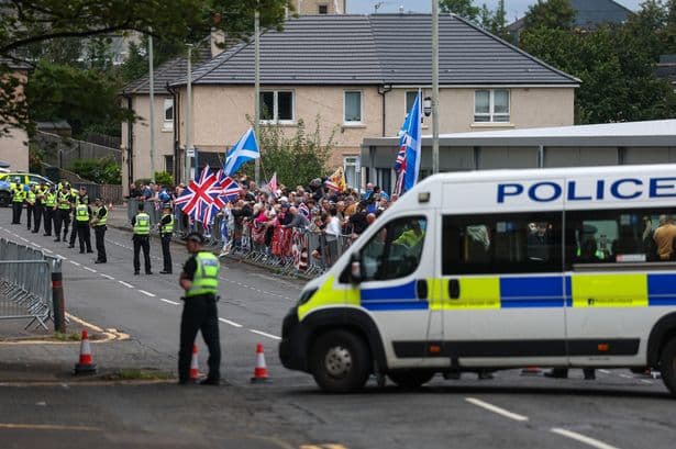 Anti-migrant protests sweeping Scotland hit taxpayers with £1m police overtime bill