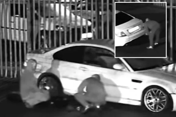 CCTV shows robbery gang target car garage in 'stolen to order' operation