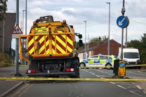 Pedestrian dies after being hit by road sweeper in Salford suburb
