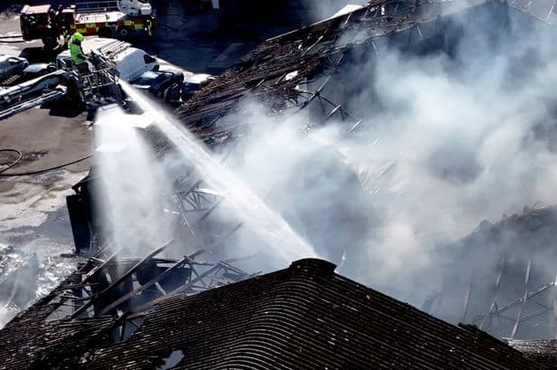 Newport fire: Dramatic photos capture flames tear through buildings as public told to stay away