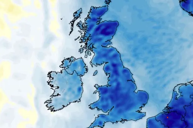 Weather maps show Scotland to plunge to 2C this month