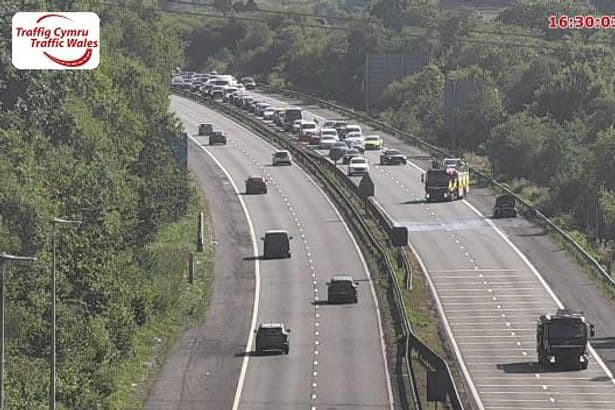 M4 closed as emergency services attend car fire