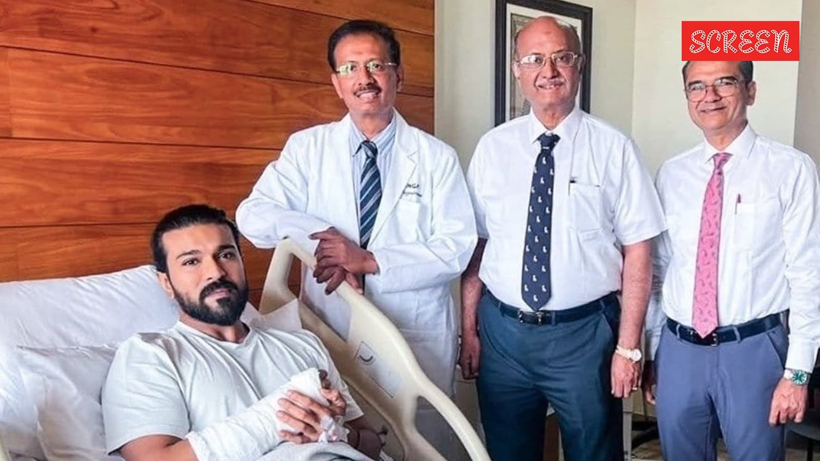 Ram Charan smiles in first hospital photo after wrist surgery, advised 8 weeks’ rest
