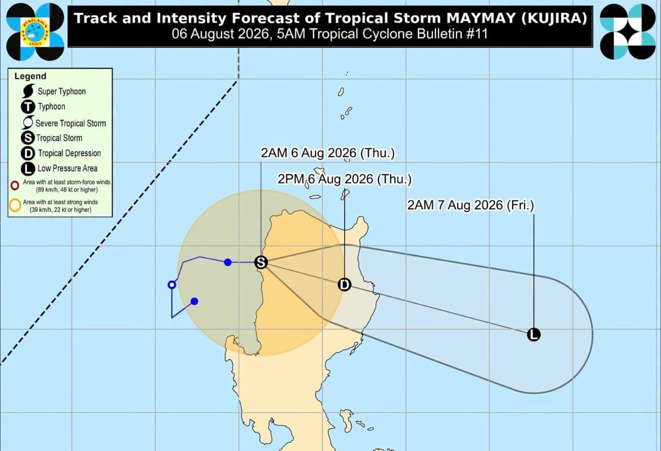 Several Luzon areas remain under Signal No. 1 as Maymay weakens