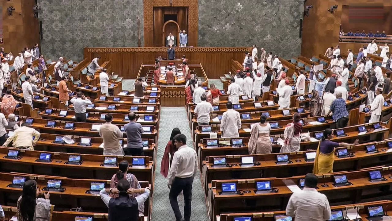 Amid disruption, Lok Sabha passes 2 more bills sans debate