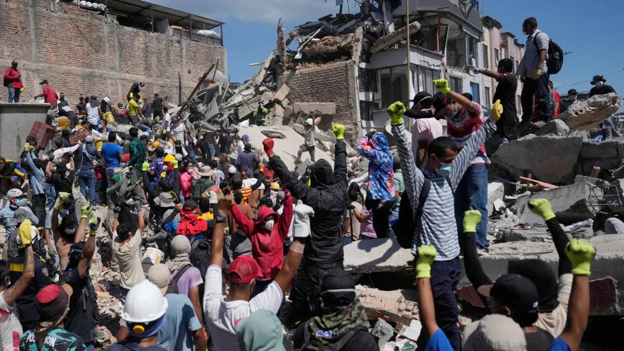 Rescuers search collapsed hospitals for patients trapped by Colombia quake