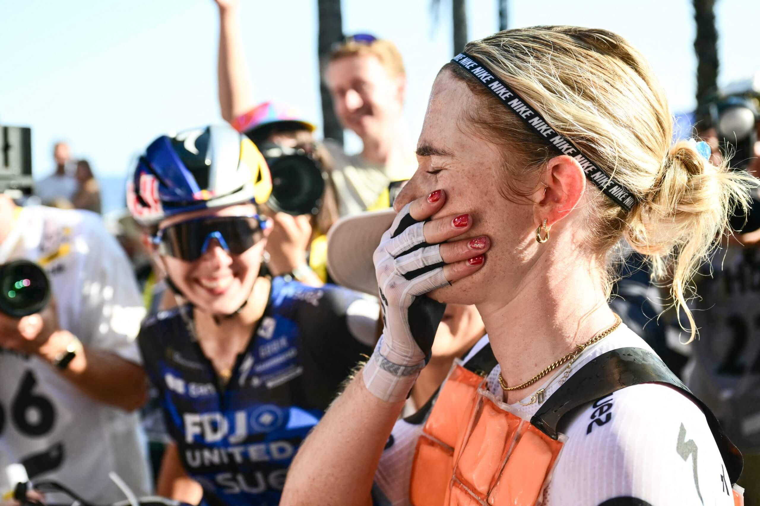 Tour de France Femmes, stage eight: Vollering sets up dramatic finale as riders clash over alleged blocking