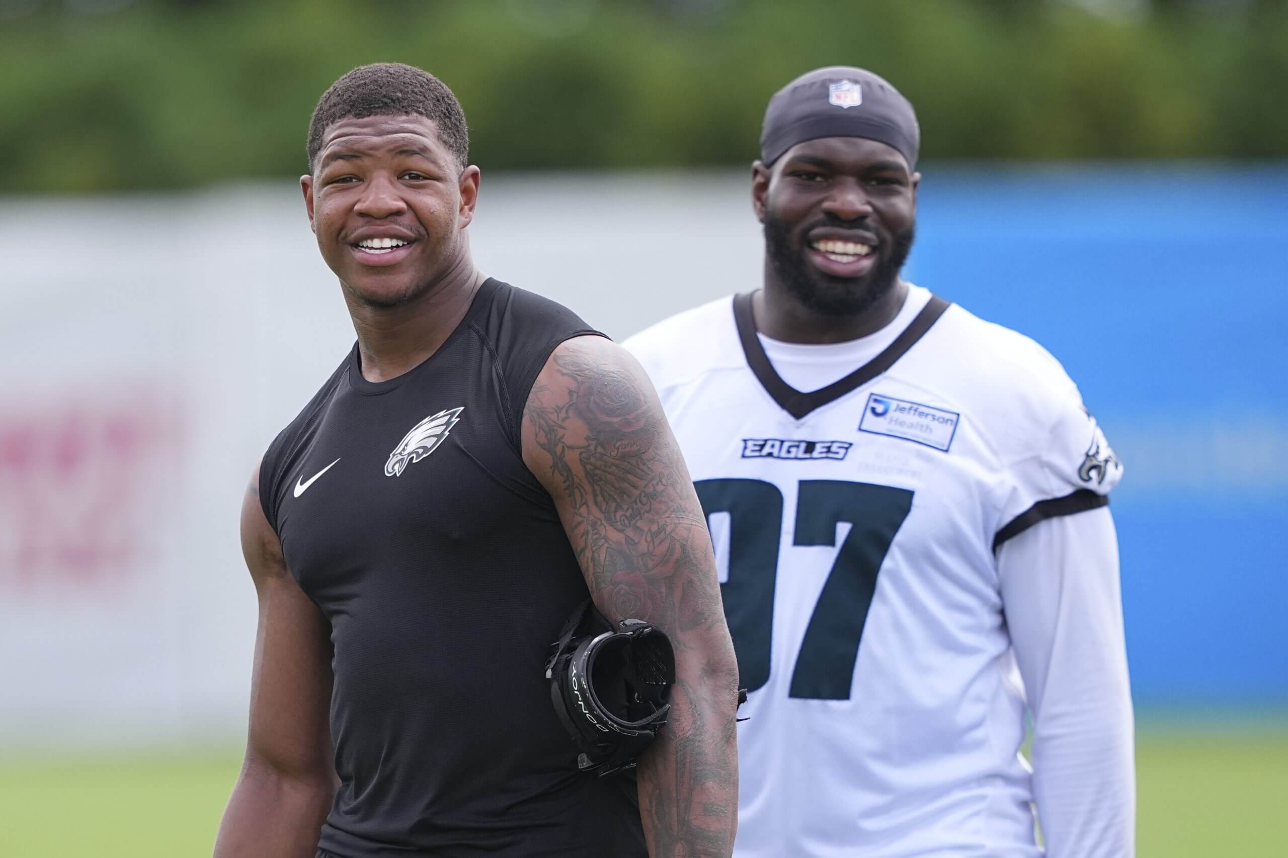 Eagles training camp descends into chaos with huge fight and Saquon Barkley injury scare