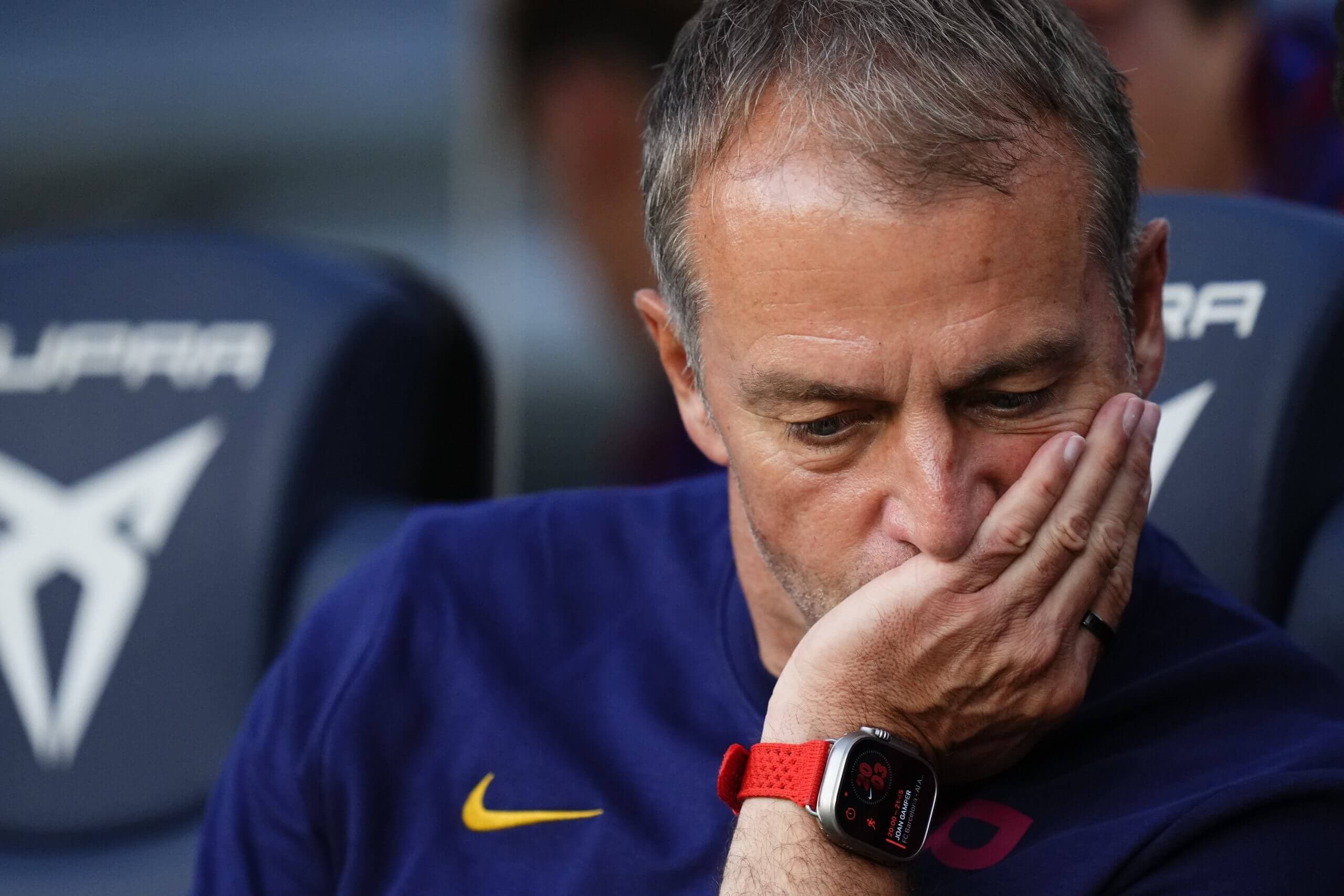 Why are Barcelona starting the season without a senior striker?