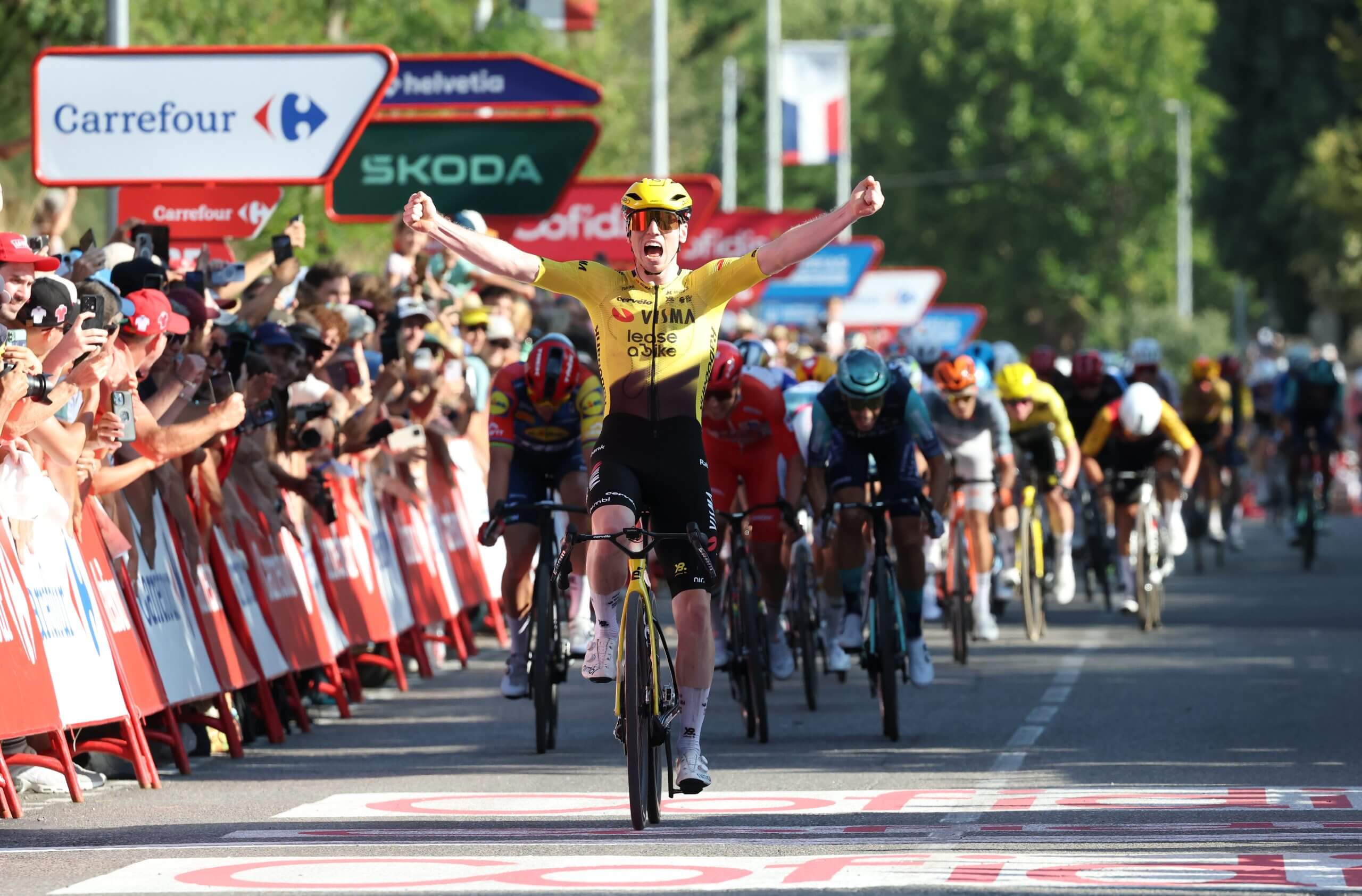 Matthew Brennan takes sensational first Grand Tour stage win at Vuelta a Espana