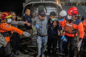 Blaze on Indonesian passenger ferry leaves at least 5 dead and dozens missing