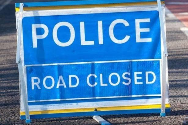 Section of busy road closed following crash