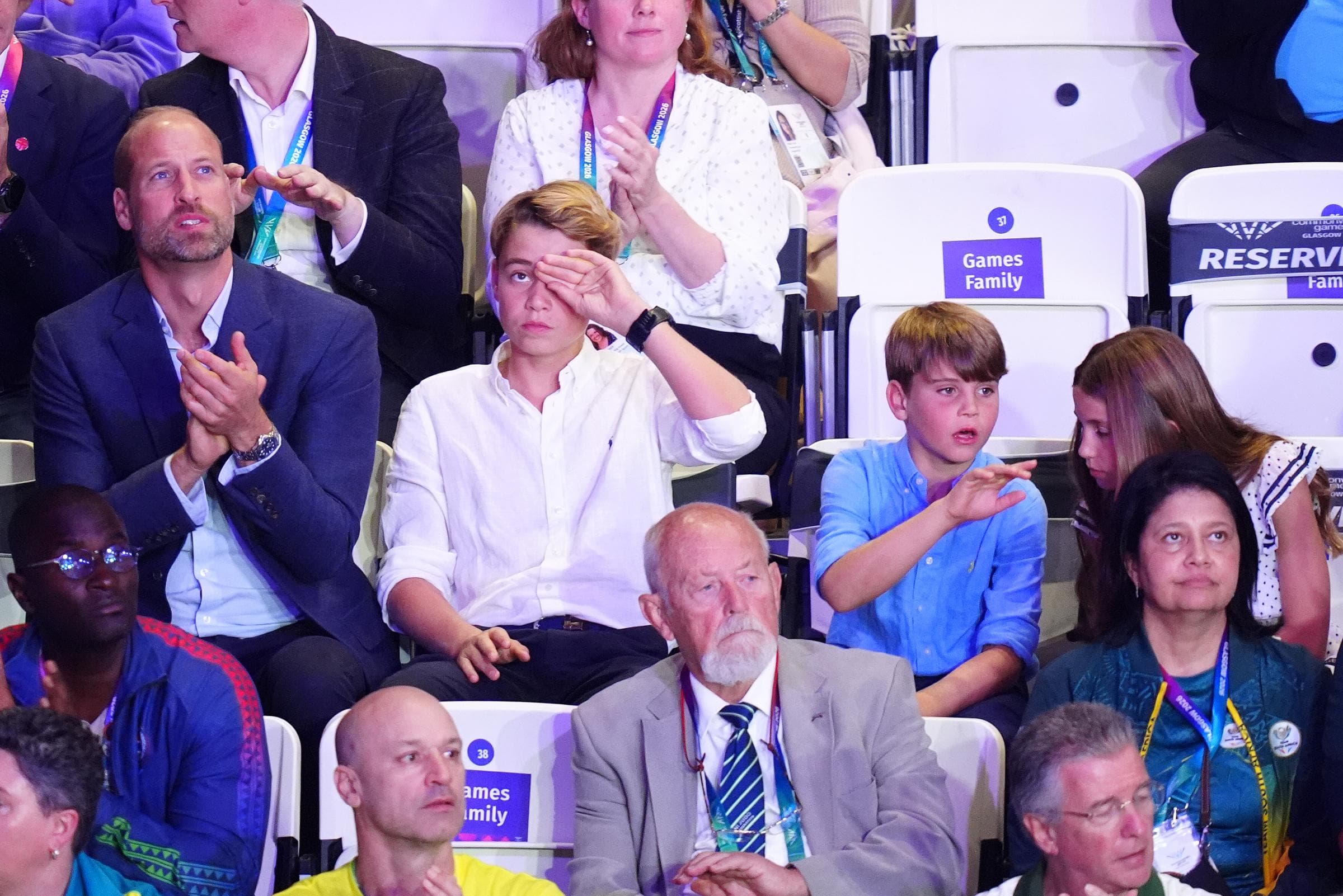 William and Kate spotted attending Glasgow Commonwealth Games with children