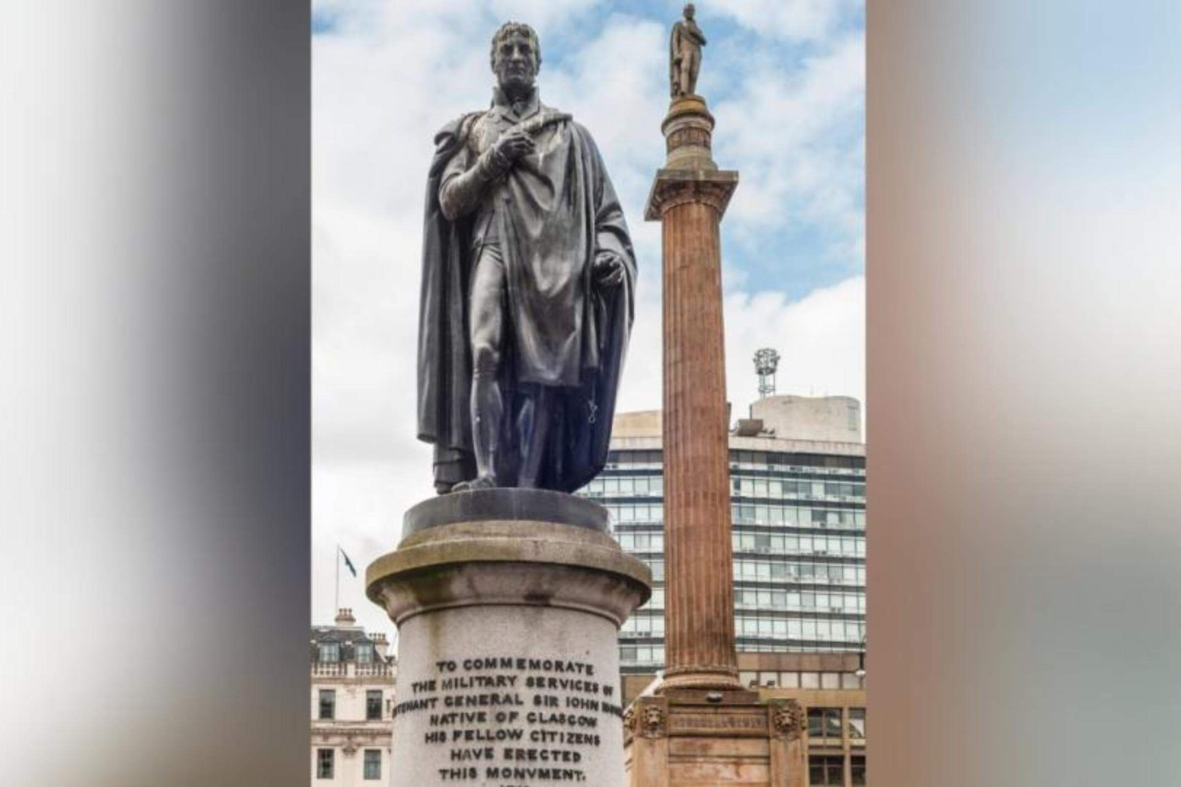 George Square statue to remain without its sword after report citing slavery links