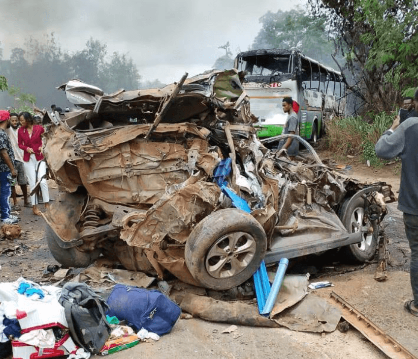 Two killed, six injured in fiery multi-vehicle crash near Bunso Junction