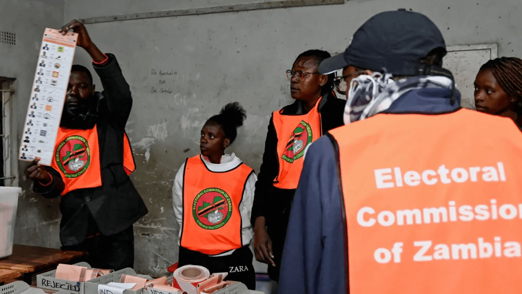 Zambia says it arrested opposition figures on night of elections