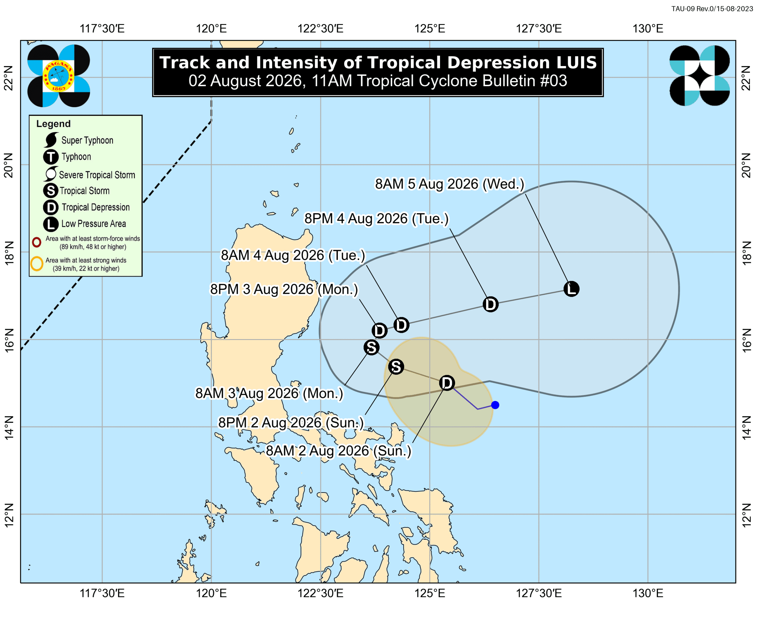 Tropical Depression Luis maintains strength; Dolphin weakens into typhoon outside PAR