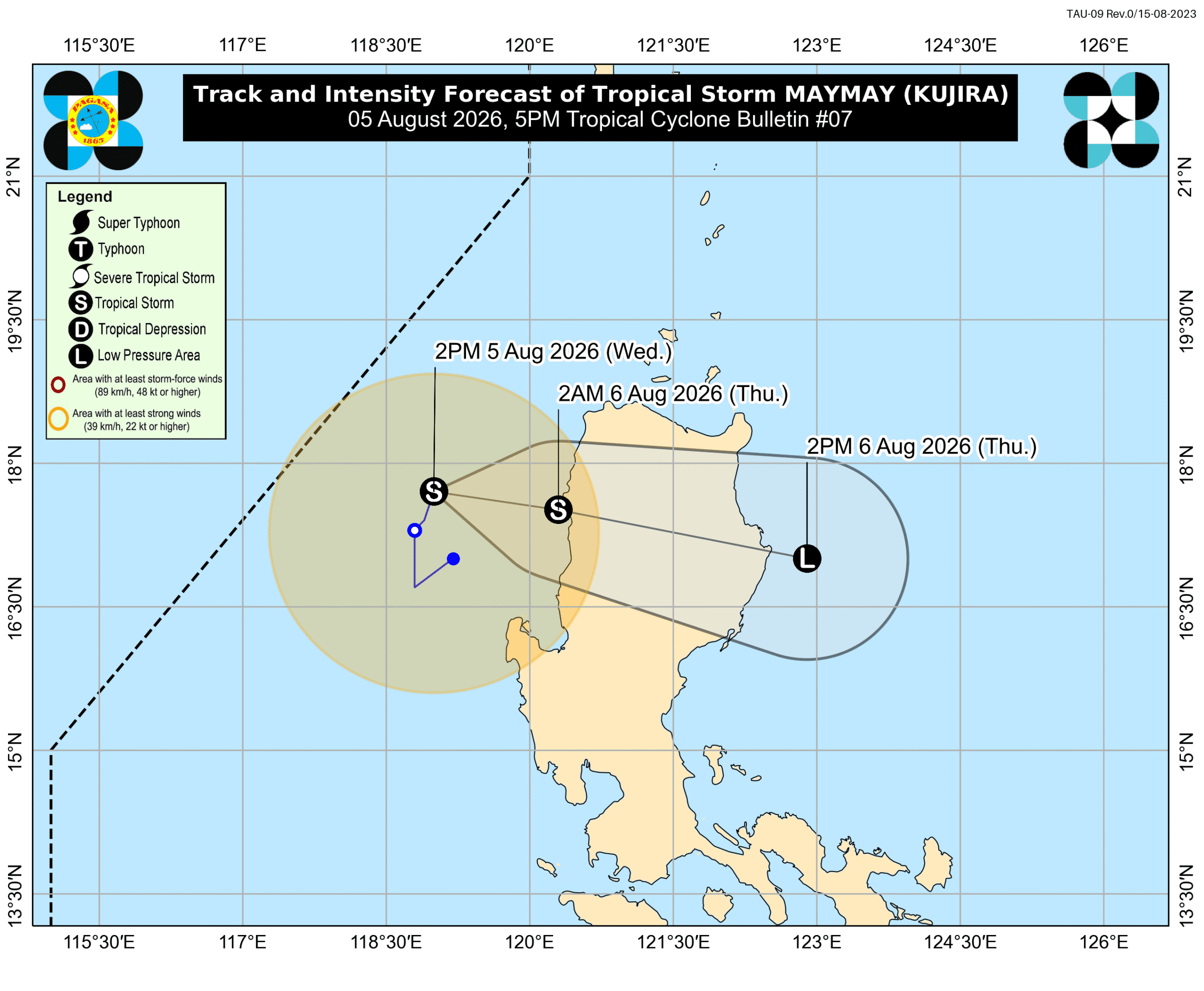 Tropical Storm Maymay landfall possible in Ilocos Norte, Ilocos Sur, or La Union