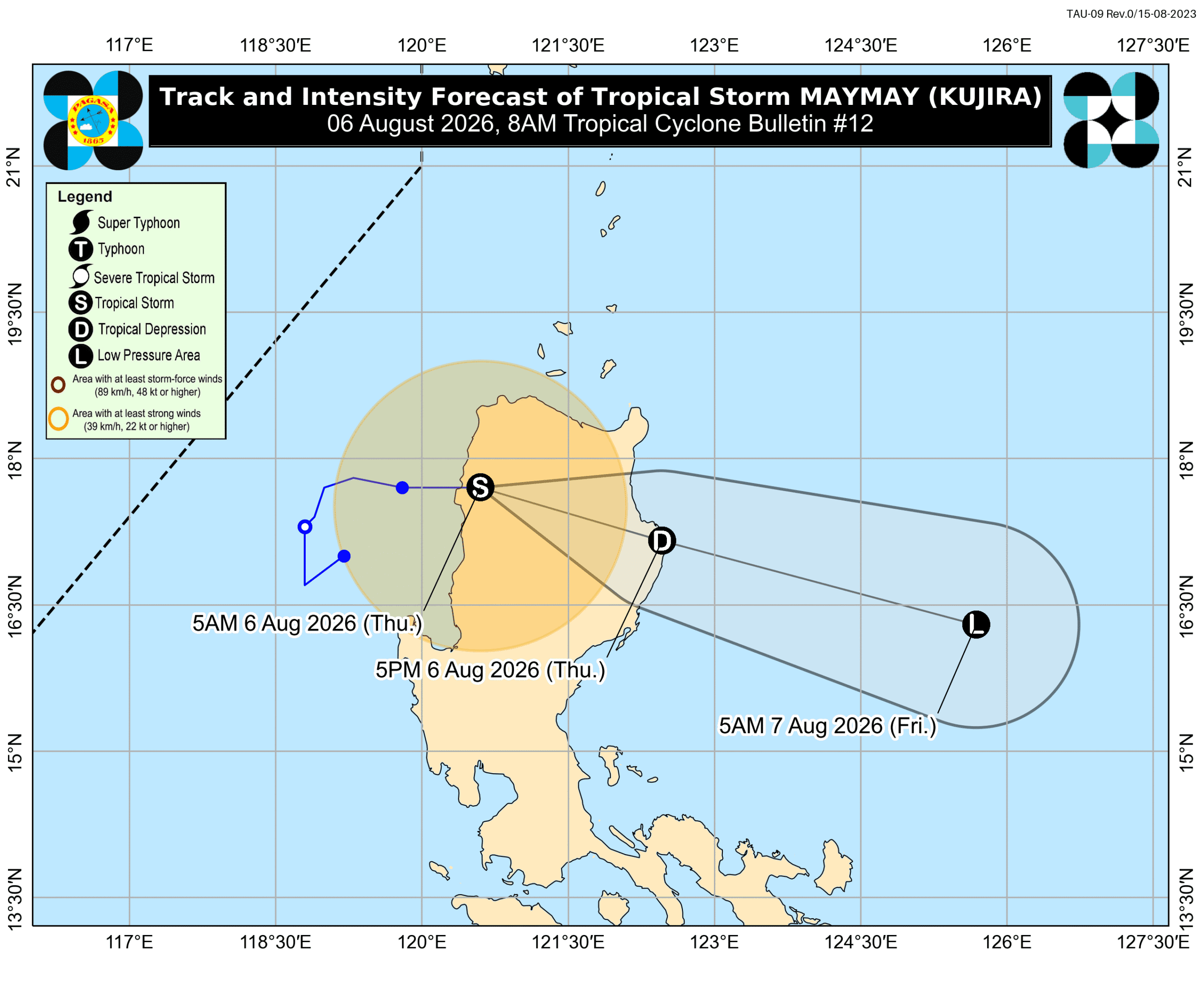 Tropical Storm Maymay starts crossing Northern Luzon after landfall