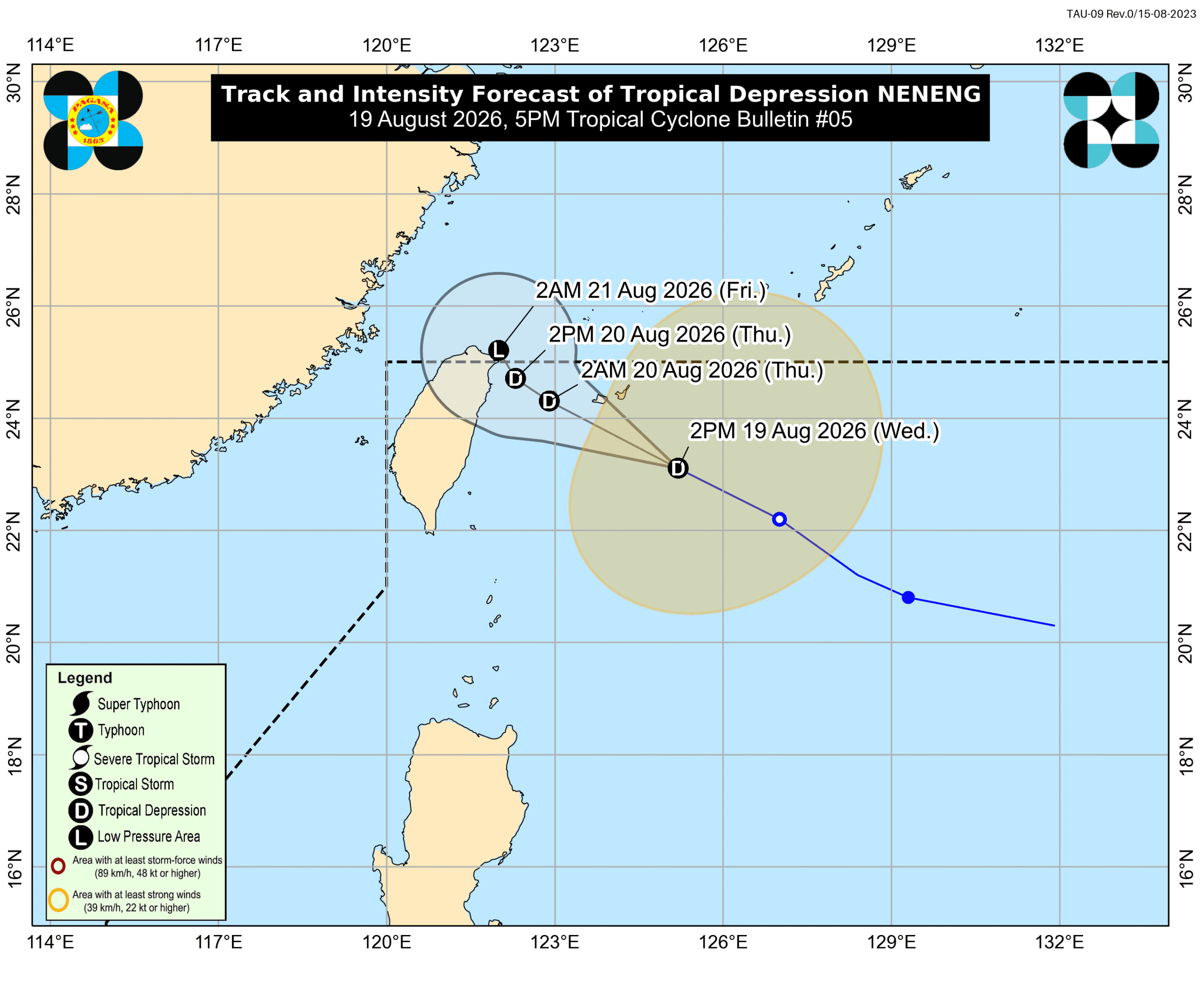 Tropical Depression Neneng slightly weakens but continues to enhance monsoon