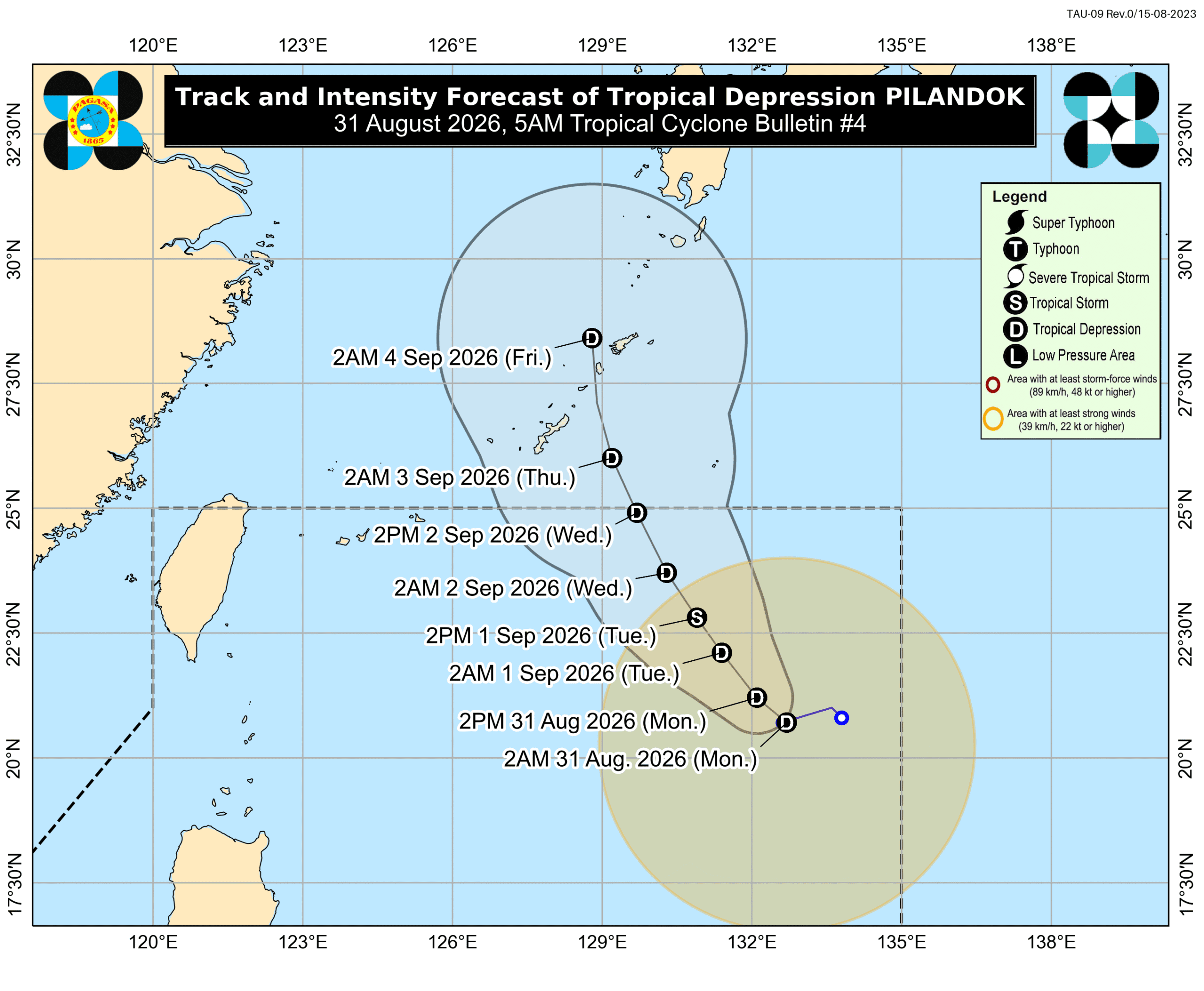 Pilandok slightly intensifies; southwest monsoon still bringing rain to Luzon, Western Visayas