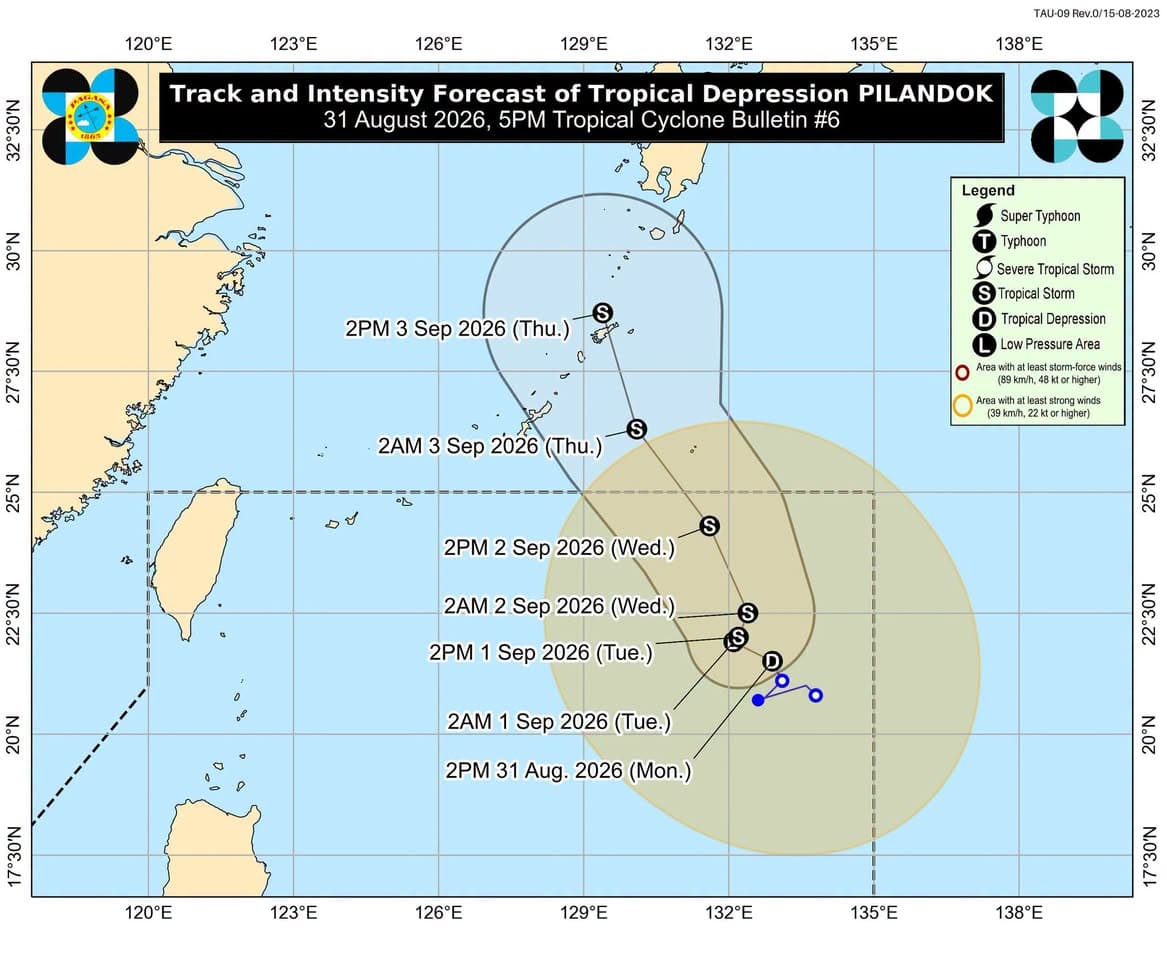 Pilandok maintains strength; monsoon rain in 3 areas due to ‘habagat’