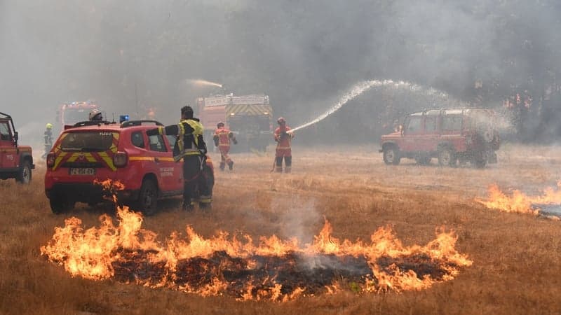 Two arrested on suspicion of arson as firefighters battle blazes near Bordeaux