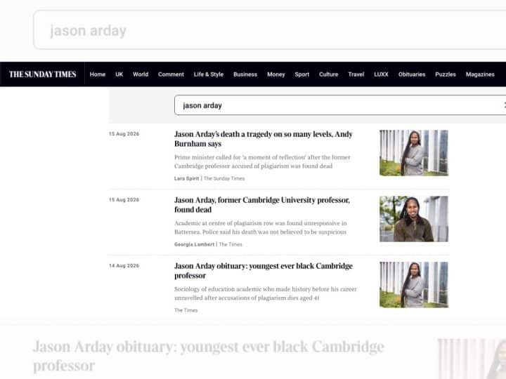 Media outlets delete posts, stories relating to deceased Jason Arday