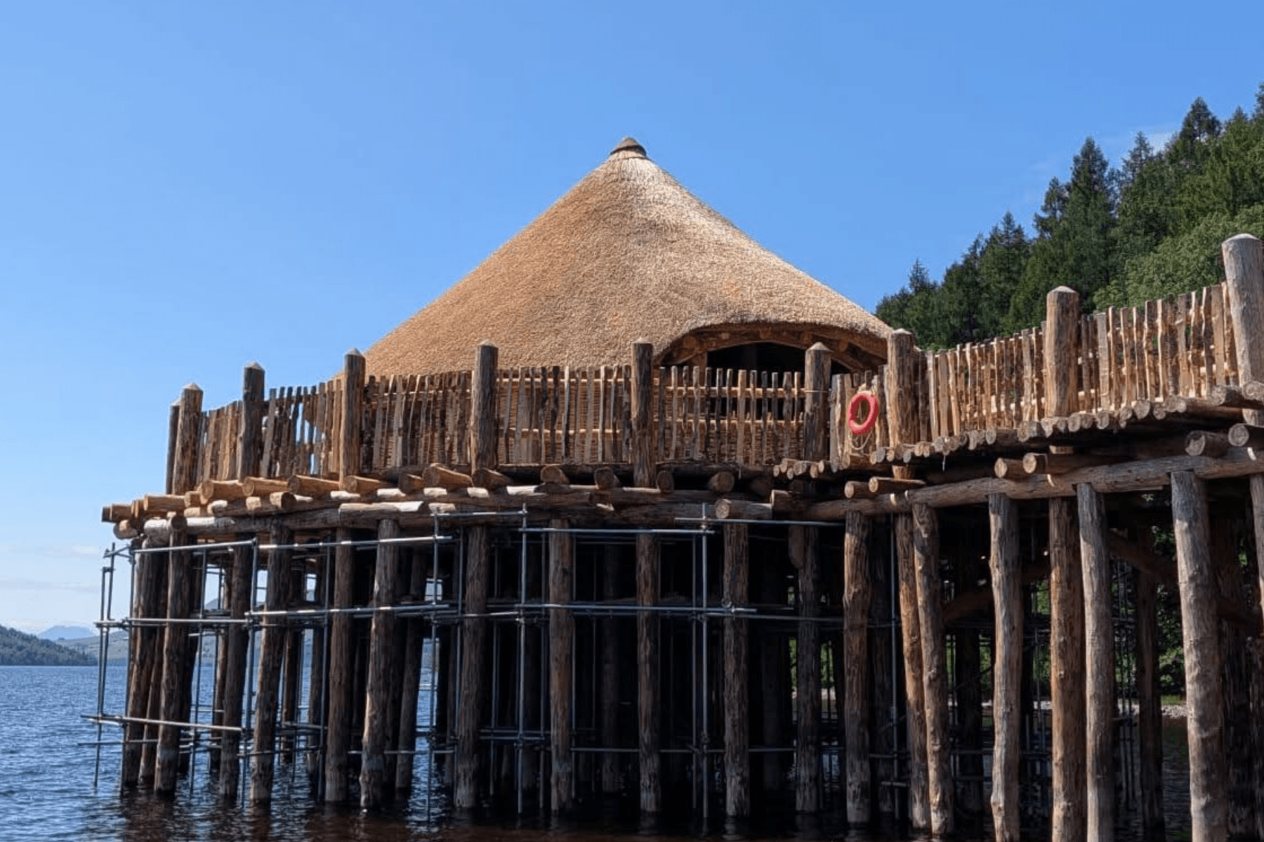 Iron Age crannog rebuilt five years after devastating blaze