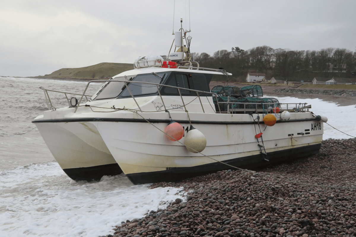 Scottish fisherman presumed dead after unmanned boat ran aground in Montrose