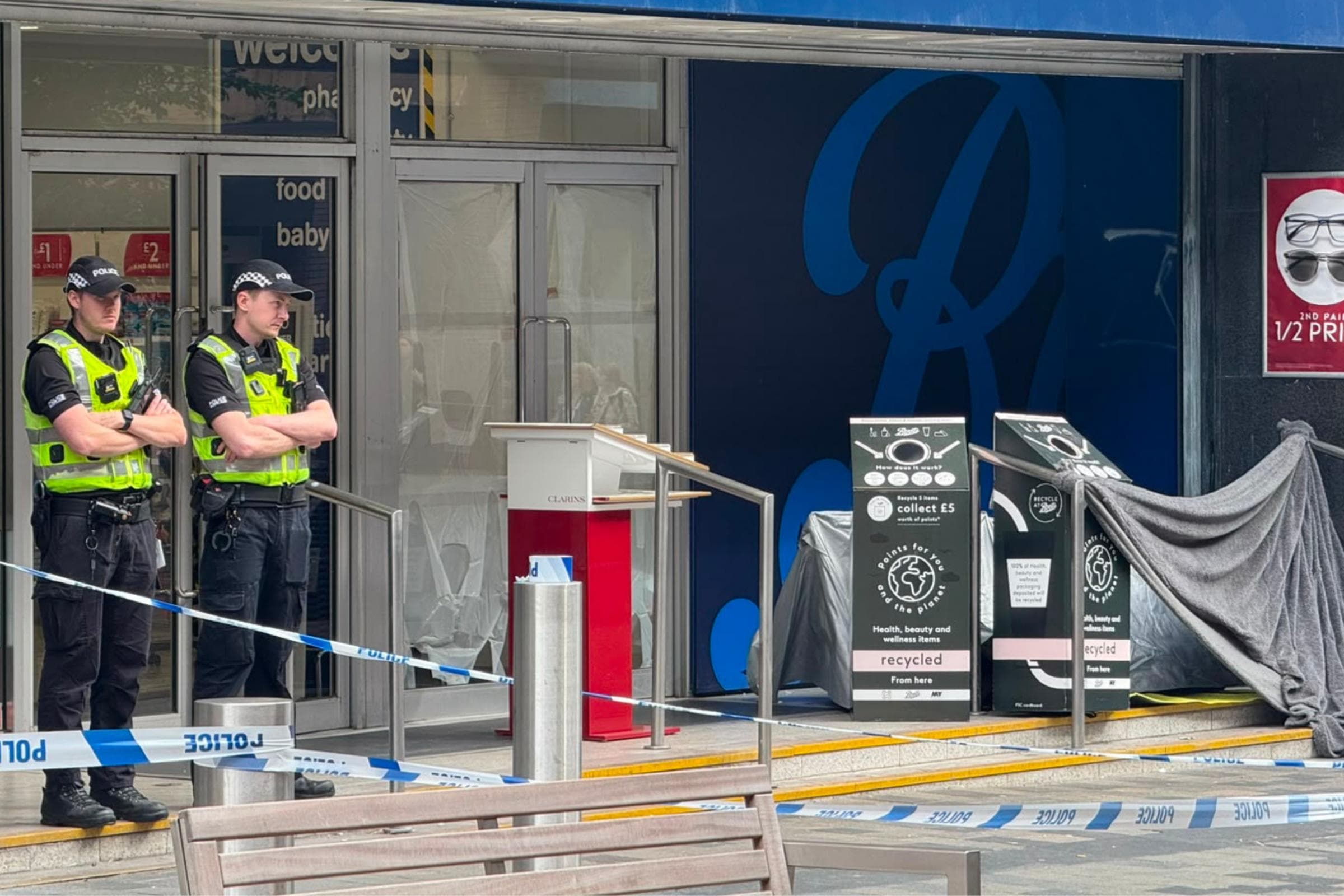 Police seal off entrance to city centre shop as man dies outside store