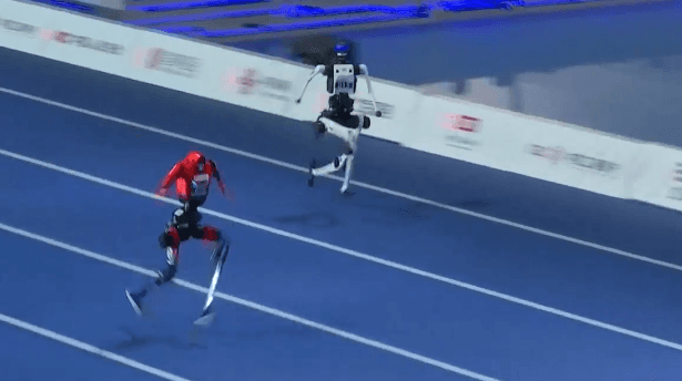 Watch moment humanoid robot ‘Lightning’ breaks Usain Bolt’s 100m world record at Beijing games