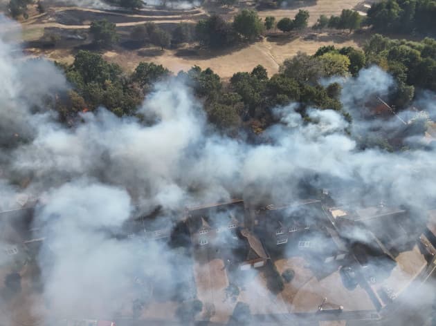 ‘Apocalyptic scenes’ as huge fires begin tearing through homes in England