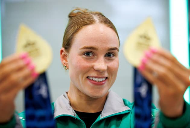 In pics: Gold medallists Kate O'Connor and Ellen Walshe arrive home