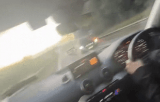 What's the official advice for drivers if you meet a car speeding the wrong way towards you?