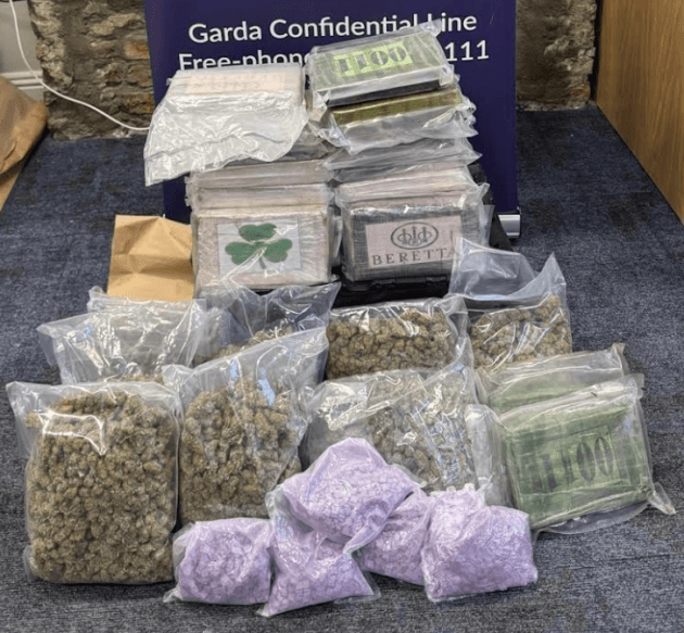 Two men charged after drugs worth €2.3m seized, including 20kg cocaine and 5,000 ecstasy tablets