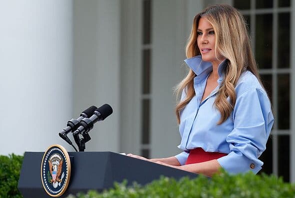 Melania Trump makes appearance after disappearing for weeks - 'I heard you missed me'
