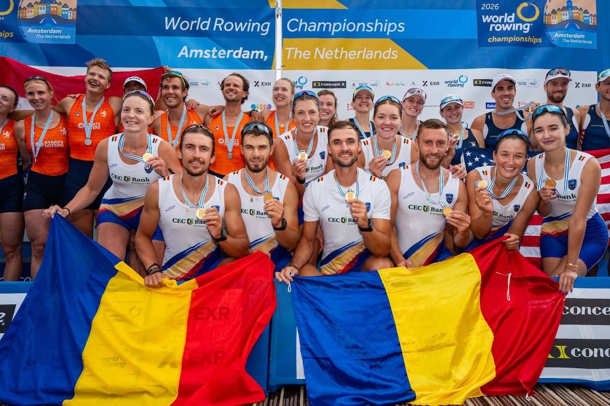 Romanian athletes make history at World Rowing Championships with three gold medals