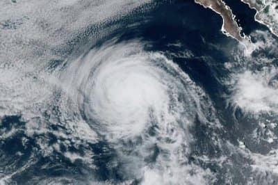 Hurricane Genevieve weakens again west of Baja California