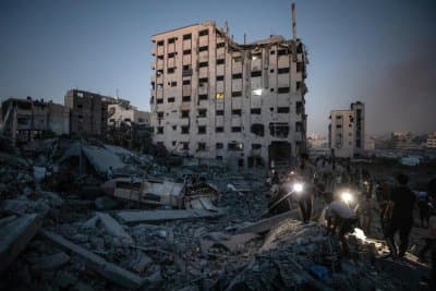 Mass funeral takes place in Gaza for 112 victims of 2023 Israeli strike