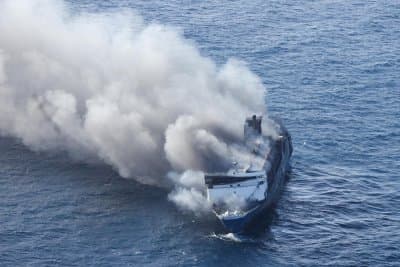 Indonesia ferry blaze kills 5, leaves 41 missing