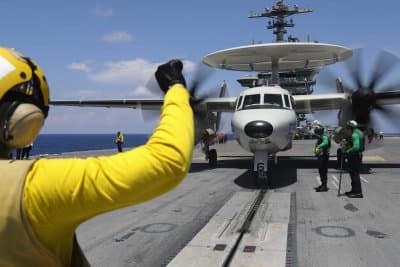 Centcom head visits USS Abraham Lincoln amid concerns about conditions